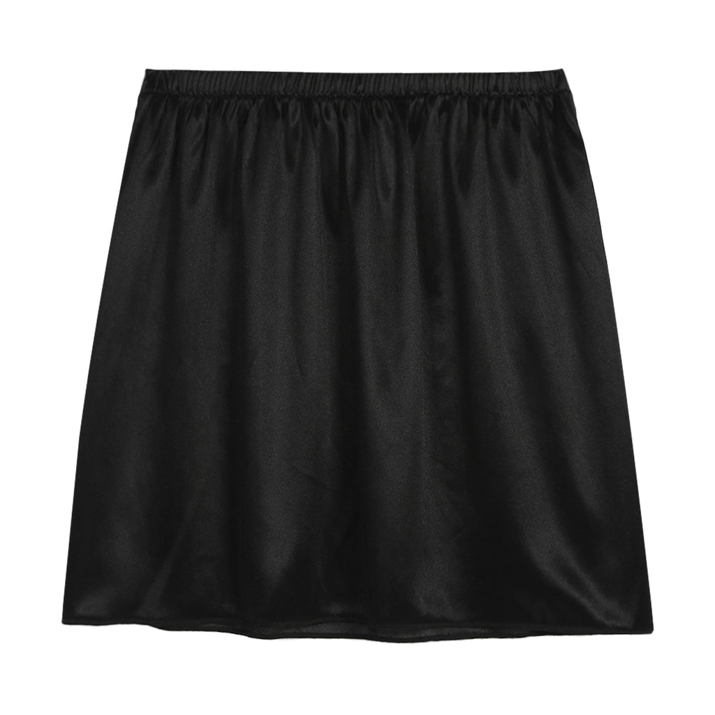 Womens Petticoat Skirt Solid Half Slip Underskirt Summer Elastic Waist Inner Lining Midi Skirt Long Underskirt for Party Dress