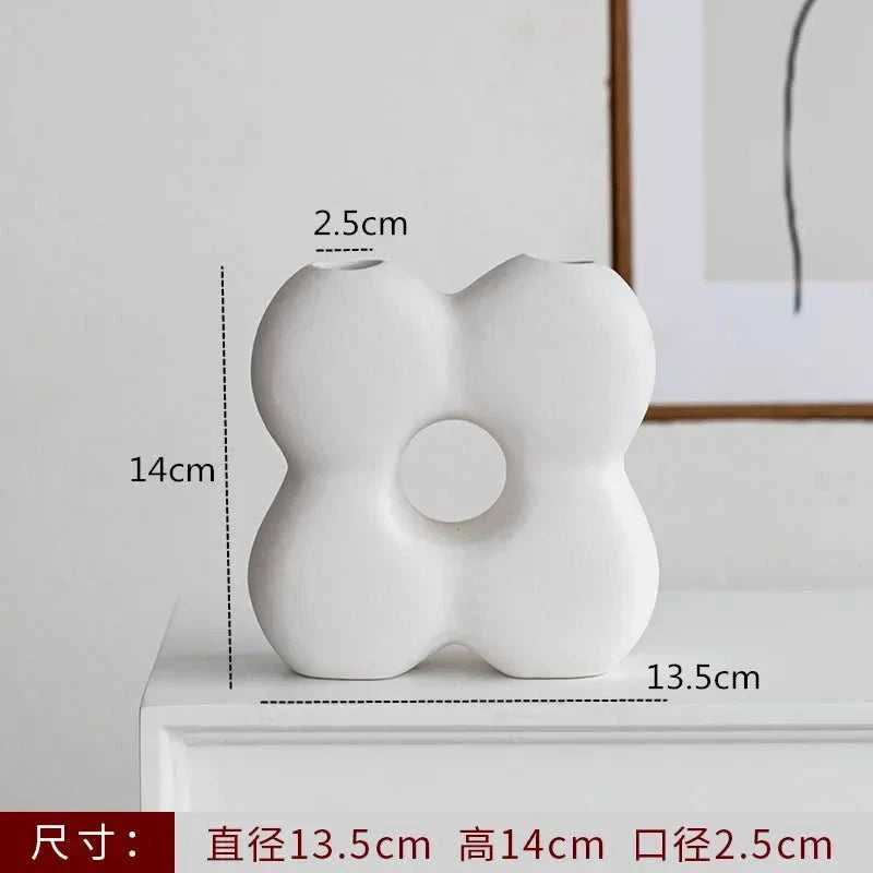 Nordic Decoration Home Flower Vase Black and White Art Ceramic Vase Minimalism Dried Flower Arrangement Accessories B&B Ornament The jack market .AU The jack market .AU Home $ 51 14:200006155#1pcs