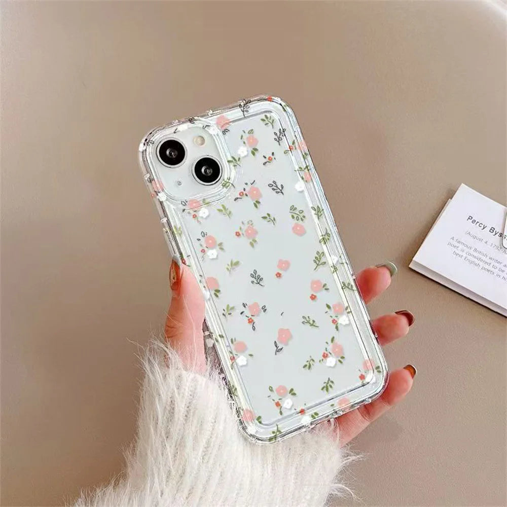 Case For iPhone 17 16 15 14 Pro Max 13 12 11 Colorful Floral Pattern Soft Phone Cover For iPhone XS XR X 7 8 Plus 16e 17Air Case