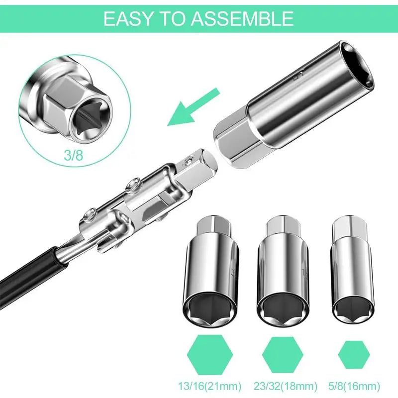 Spark Plug Sleeve T-shape 16/18/21mm  Auto Motorcycle Spark Plug Removal Tools 4PCS Auto Repair Tool Set  Removal Tool