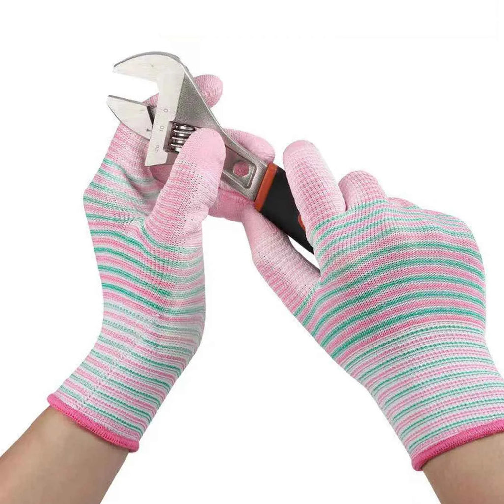Zebra Stripe Work Gloves - 10PCS Anti-Slip & Wear-Resistant for Men & Women - Ultimate Labor Protection