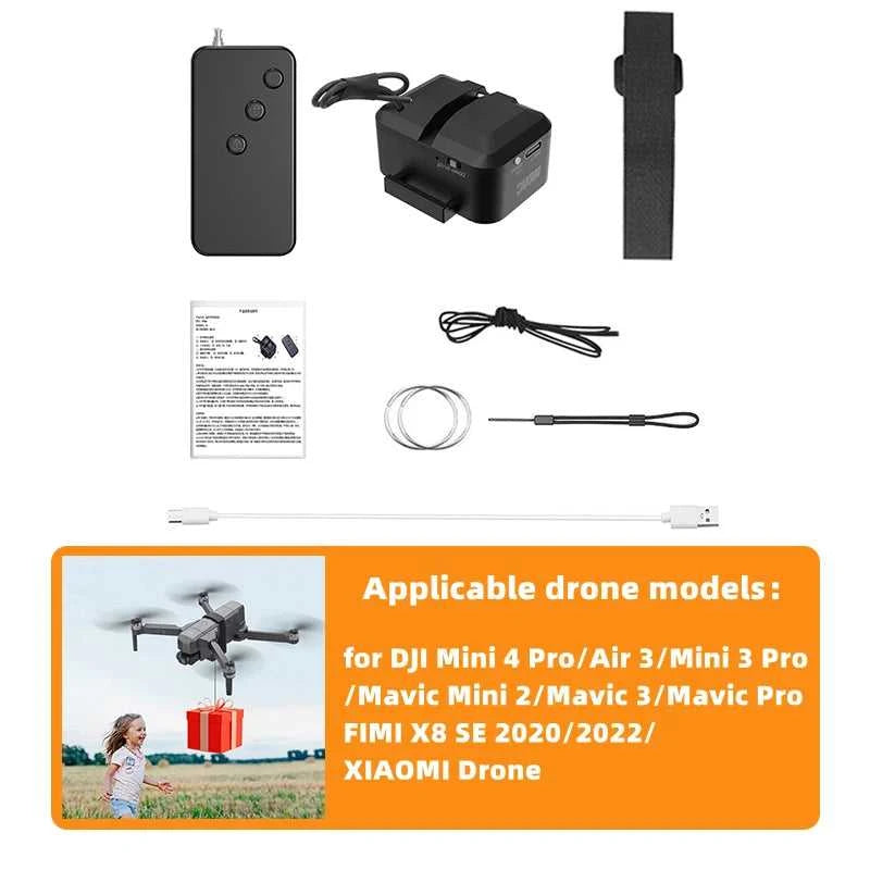 Airdrop System Thrower for DJI Mini 4 Pro/Air 3/Mini 3 Pro/Mavic Mini 2/Mavic 3/Mavic Pro Drone Fishing Life Rescue Send Gift The jack market .AU The jack market .AU Drones $ 79 14:200006151#500m distance