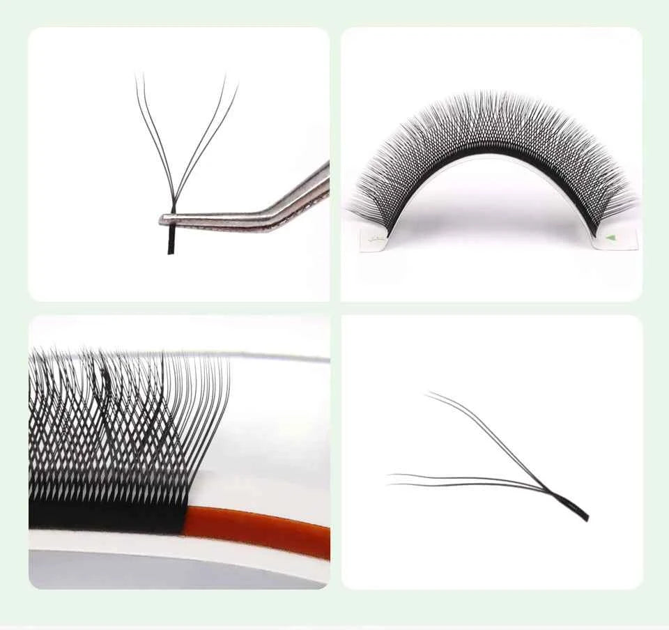 Lashprofessor 3D Spike Lashes - YY Shaped Faux Mink Premade Volume Fans for Luscious, Fairy-Like Eyes