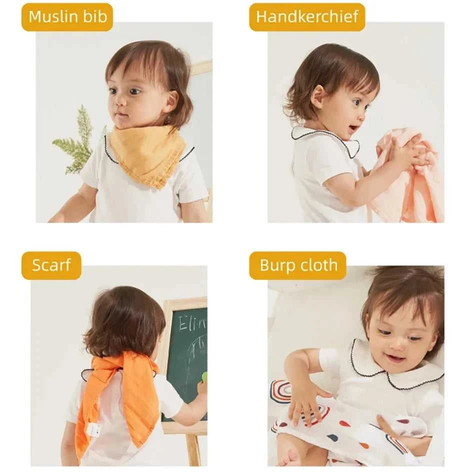 Kangobaby #My Soft Life# 5pcs Multifunctional Baby Muslin Bib Newborn Blanket Breathable Child Scarf 60x60cm The jack market .AU The jack market .AU Mum & Kids: Essential Products for Every Family $ 34 14:1052#CP04