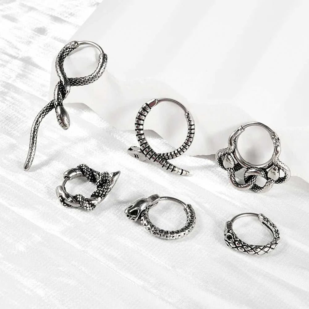 1PC Surgical Steel Retro Irregular Ear Stud Punk Style Cross Twine Snake Ear Cartilage Earrings Body Piercing Jewelry The jack market .AU The jack market .AU Jewellery & Chains $ 47 200000783:29#1PC;200001034:361187#Style 4