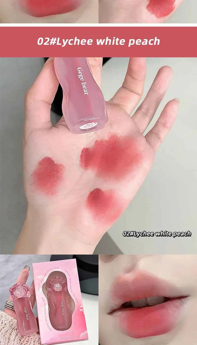 Gege Bear Velvety Cream Lip Mousse - Highly Pigmented, Nourishing Formula with Soft, Long-Lasting Texture