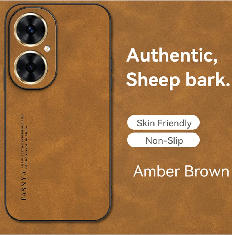Huawei Leather Case - Soft Matte, Anti-Fingerprint, Shockproof Protection for Nova 12, 11i, 11 Pro, 10 SE, 9, 8i