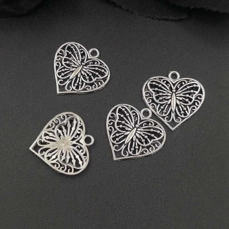 20pcs Charms Heart Butterfly 22x20mm Tibetan Silver Color Pendants Antique Jewelry Making DIY Handmade Craft The jack market .AU The jack market .AU Jewellery & Chains $ 53 200001033:504#1-yinse