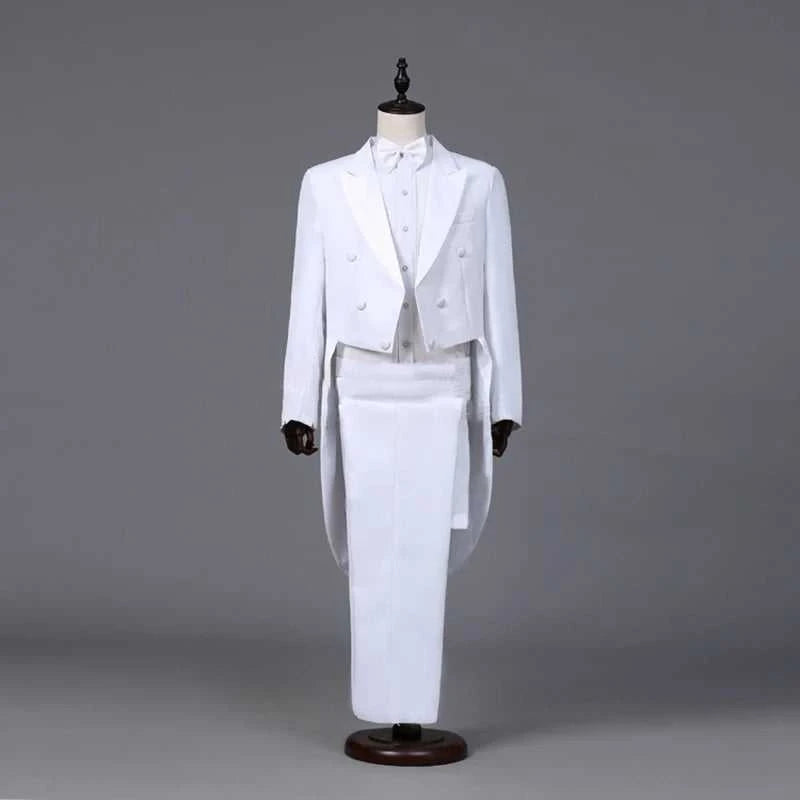 Tuxedo Dress Suits Men Embroidery Shiny Lapel Tail Coat Tuxedo Wedding Groom Tailcoats Party Stage Singer Suits Dress Coat Tails The jack market .AU The jack market .AU Men Fashion $ 69 14:200002130#Flower white;5:100014065
