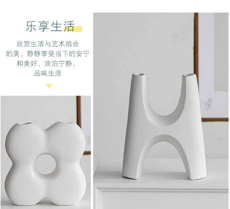 Nordic Decoration Home Flower Vase Black and White Art Ceramic Vase Minimalism Dried Flower Arrangement Accessories B&B Ornament The jack market .AU The jack market .AU Home $ 51 14:200006155#1pcs