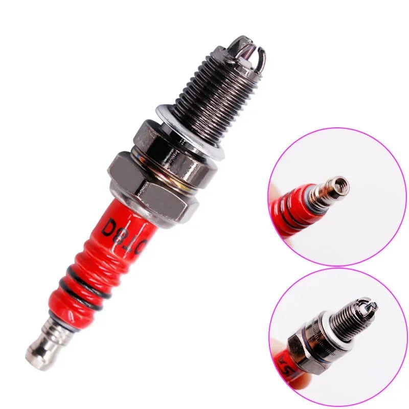 Racing Spark Plug 3 Triple Electrode A7TC D8TC For GY6 CG 50 70 110 125 150CC Motorcycle Atv Scooter Motorcycle Ignition 1/2Pcs
