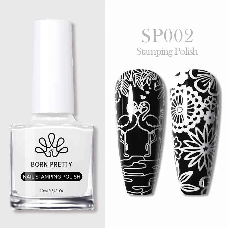 BORN PRETTY Stamping Nail Polish Set - Vibrant 10m Colors for Stunning Nail Art Designs