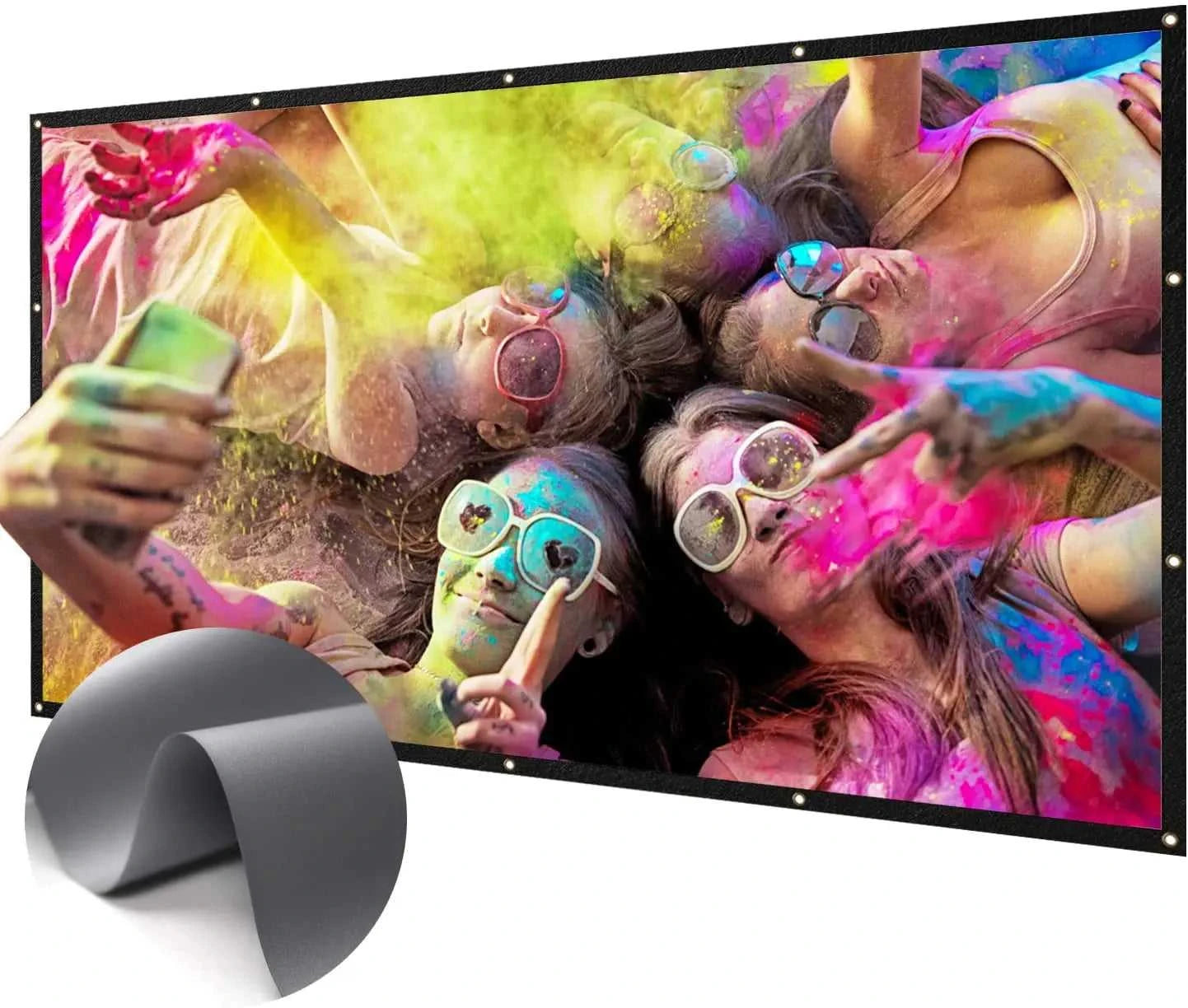 ZHNUWIE Projector Screen 16:9 Metal Anti Light Curtain Reflective Fabric Cloth For YG300 XGIMI H3 HALO Mogo Xiaomi DLP Projector The jack market .AU The jack market .AU Home $ 71 977:202689808
