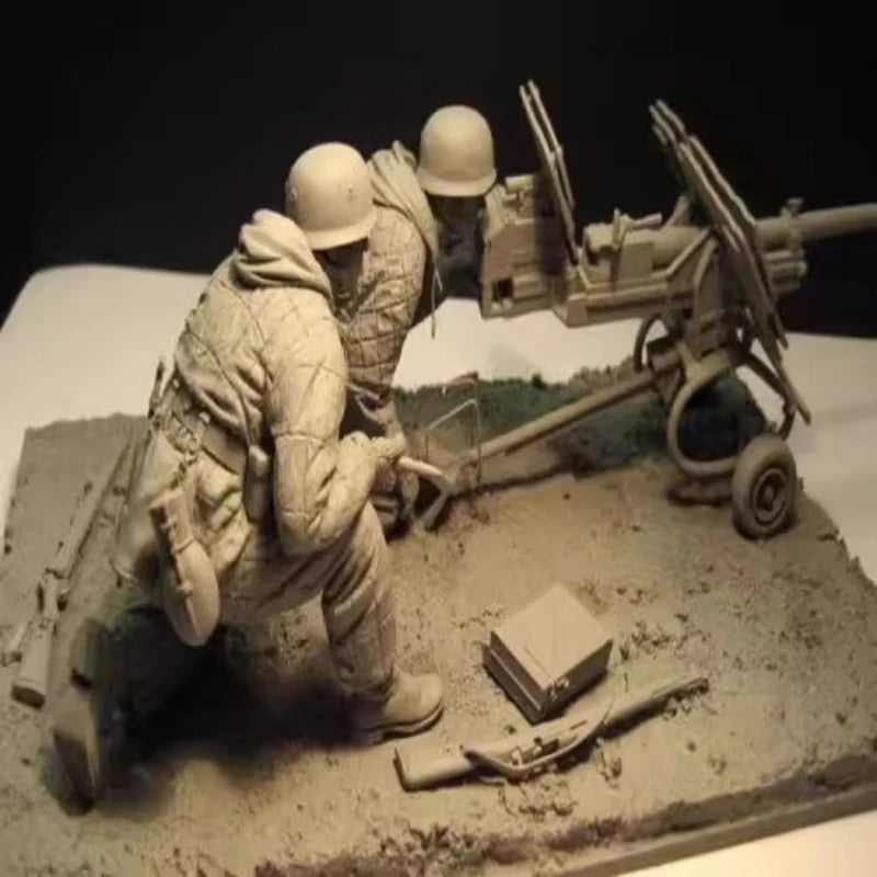 1/16 Casting Resin Model Grey Kit Front Combat Soldier Model Requires Assembly Unpainted (No Platform)