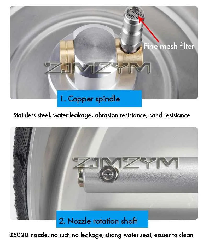 4000psi 13inch High Pressure Floor/Raod Washer Stainless Steel Washing Machine Patio Cleaner 1/4 With 4 Wheels