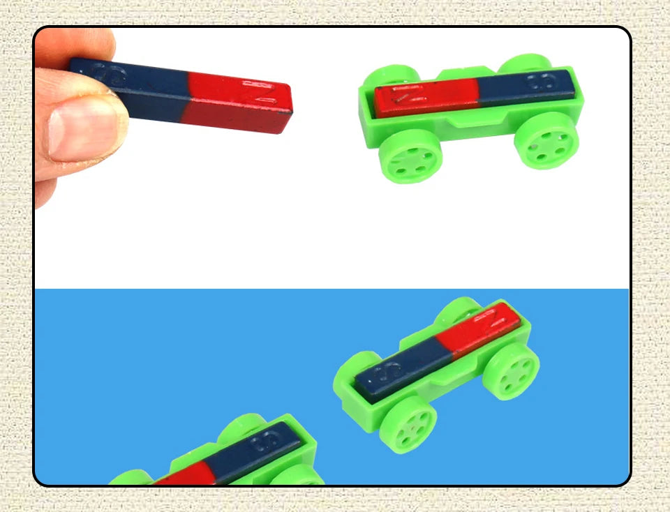 Science Magnet Set Basic Physics Principles Bar Ring Horseshoe Compass Children Educational Experiment Tools
