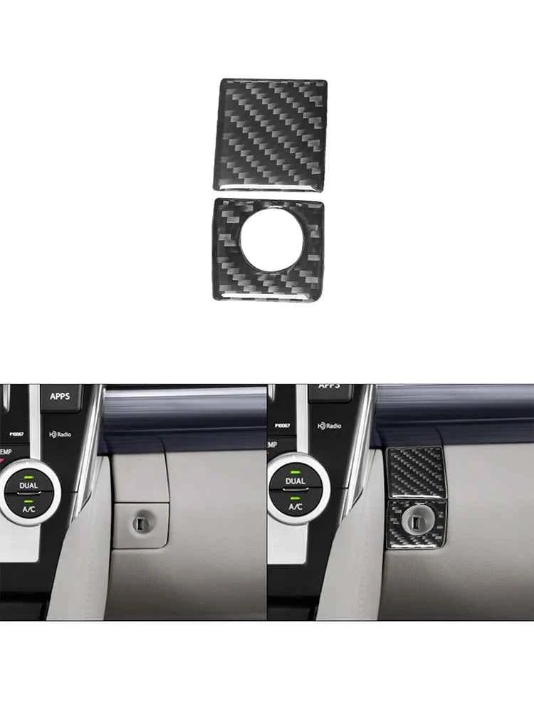 Carbon Fiber Material Black Stickers Cover Trim For Toyota Camry 2012 2013 2014 Car Interior Decorative Accessories