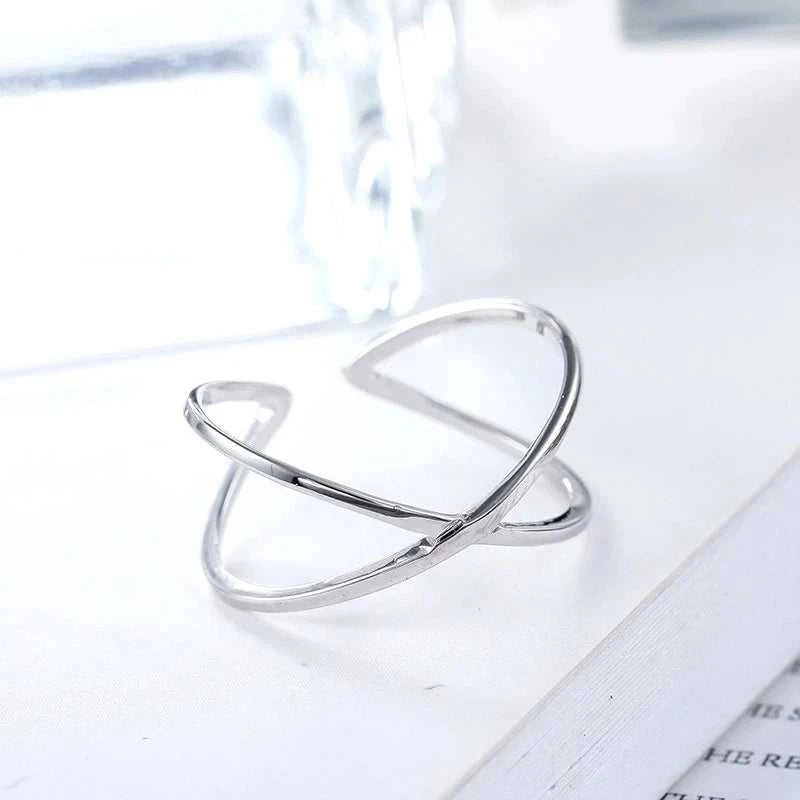 Foxanry Wholesale Silver Color Party Rings for Women Couples Minimalist Geometric Cross Handmade Ring Creative Jewelry The jack market .AU The jack market .AU Jewellery & Chains $ 50 200000369:200001539;200000783:29#Silver Color