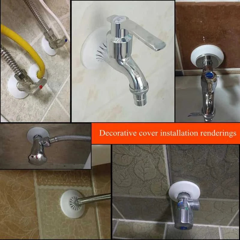 2pcs Plastic Wall Hole Duct Cover Shower Faucet Angle Valve Pipe Plug Decoration Cover Snap-on Plate Kitchen Faucet Accessories The jack market .AU The jack market .AU Home $ 48 14:200002984#4