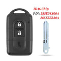 Liberty Keyless Remote Key 433MHz 4D60 / 46 PCF7936 Chip For Nissan X-trail Qashqai Pathfinder 2007-2015 285E34X00A / 285E3EB30A