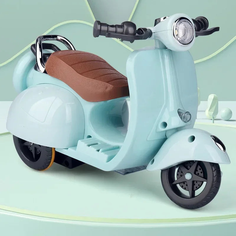 New Mini Electric Motorcycle Toy For Labubu Doll Accessories Fun Cute Doll Toys With Lights And Music Rotating Miniature Gift