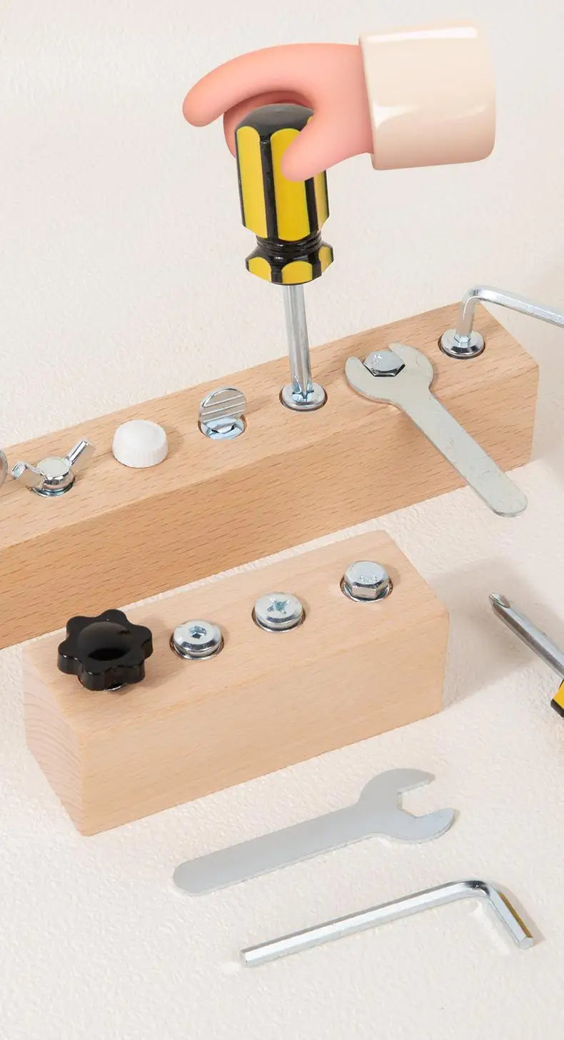 Kids Wooden Screw Nut Disassembly Toy - Early Education Montessori Fine Motor Skills Trainingimprove Patience And Concentration