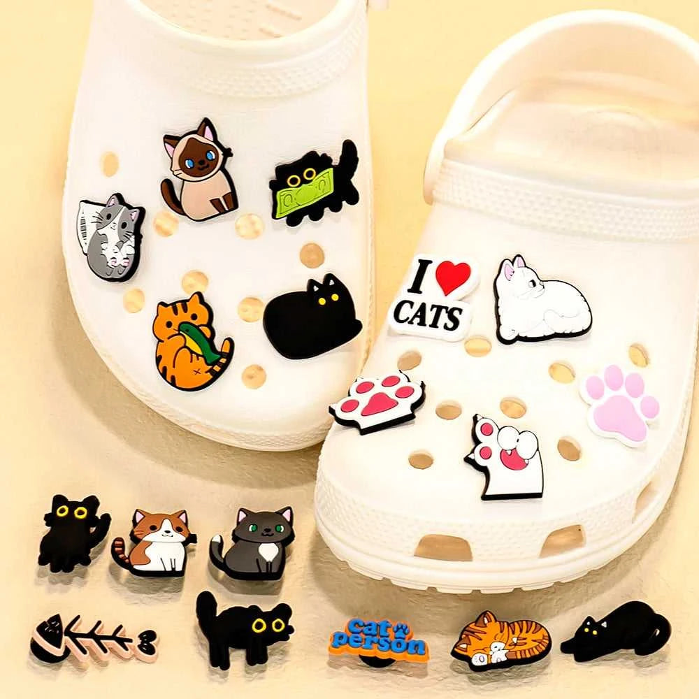 9-50pcs PVC Cat Shoe Charms Pet Shoe Decorations Pins for Women Girls Gift Sandal Accessories Ragdoll Cat Animal Clog Buckle The jack market .AU The jack market .AU Step Up Your Style: Trendy Shoes for Every Occasion! $ 50 14:173#9pcs