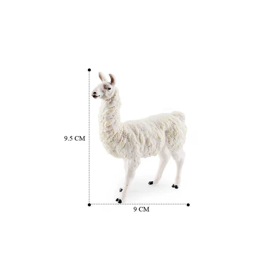 Realistic Farm World Alpaca Animal Model Figures Llama Toy Figurine Zoo Education Collection Home Decor Playset Kids Gifts
