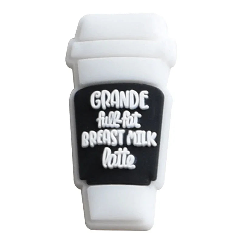 Coffee Shoe Charms for Crocs Accessories Men Clogs Pins Women Badges Boy Girls Jeans Kids Decorations Buckle Shoes Accessories