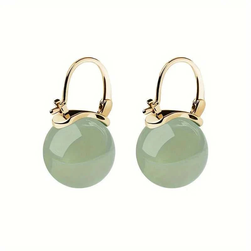 MHS.SUN Vintage Imitation Green Jade Bead Drop Earrings Gentle Elegant Ear Buckle Earring For Women Girl Party Jewelry Gift The jack market .AU The jack market .AU Jewellery & Chains $ 51 200001034:361180#002