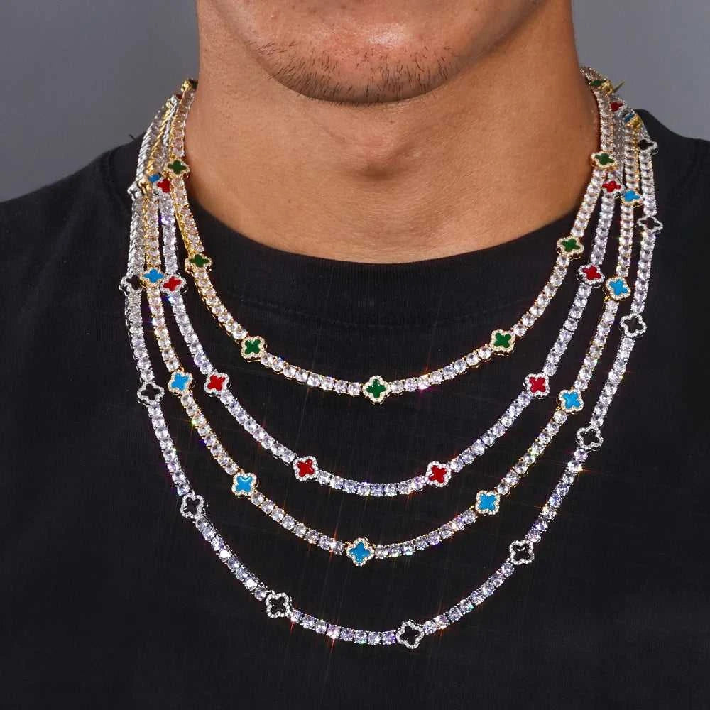 NY Women White Gold Plated Tennis Choker Necklace Red/Green/Blue/Black Charm Iced Out CZ Chain Fine Hiphop Jewelry The jack market .AU The jack market .AU Jewellery & Chains $ 69 200000783:193#8 inch(20.32cm);200001034:17053024#Silver Blue