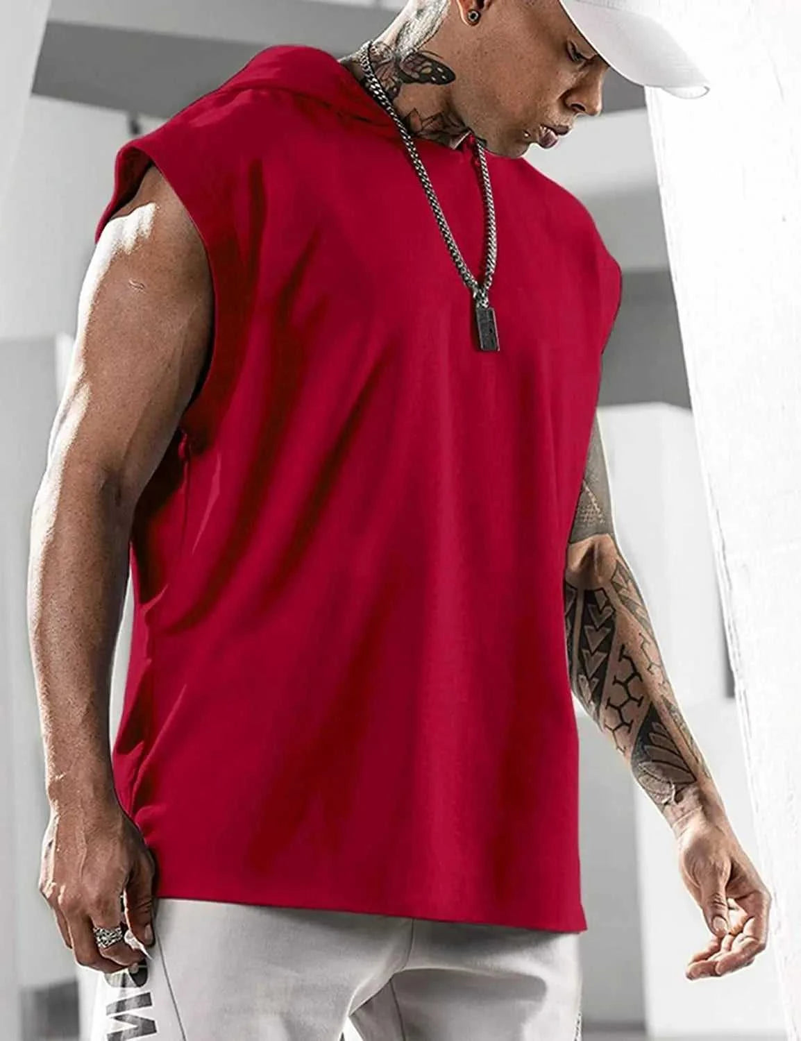 2026 Men Tank Top Fitness Training Pullover Leisure Fashion Sleeve Men's Hooded Vest Solid Color Tank Tops For Male The jack market .AU The jack market .AU Men Fashion $ 31 14:193;5:4183