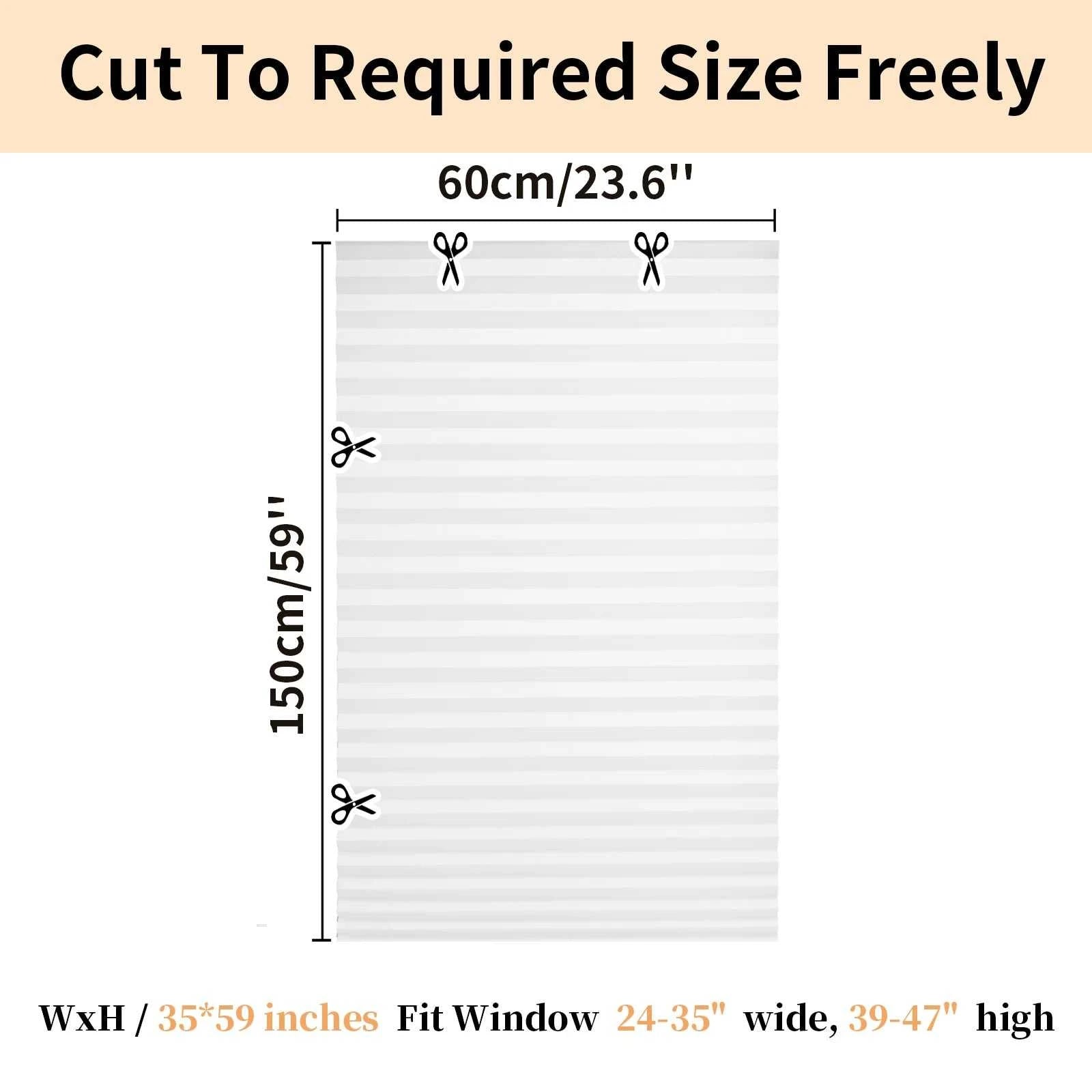 1Pc Shades Self-adhesive Half/Full Windows Nonwoven Folding Curtain Bathroom Balcony Living Room Balcony Curtains Pleated Blinds The jack market .AU The jack market .AU Home $ 51 14:365458#60X150CM Full