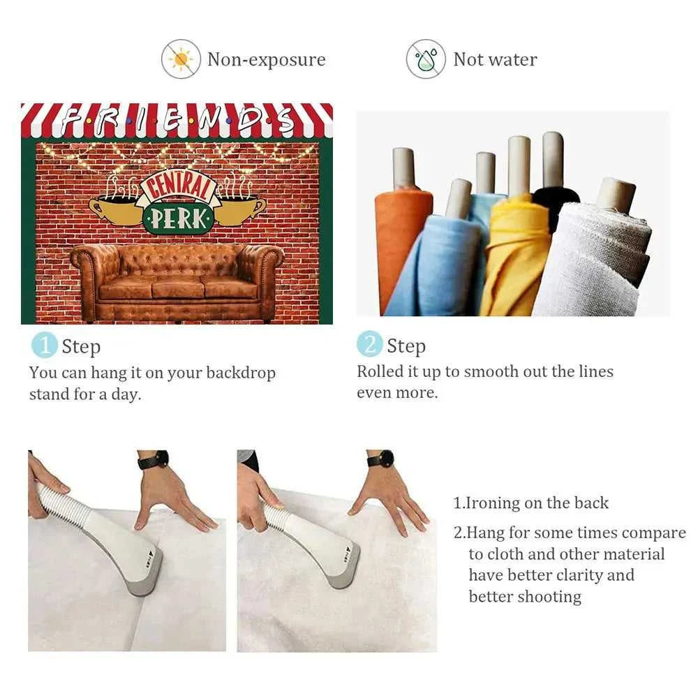 Red Brick Wall Theme Party Custom Backdrop Decorate Central Perk Friend Tv Show Retro Pub Sofa and Coffee Photography Background The jack market .AU The jack market .AU Home $ 57 14:200006153#JH 55-7;5:4182#270X180CM