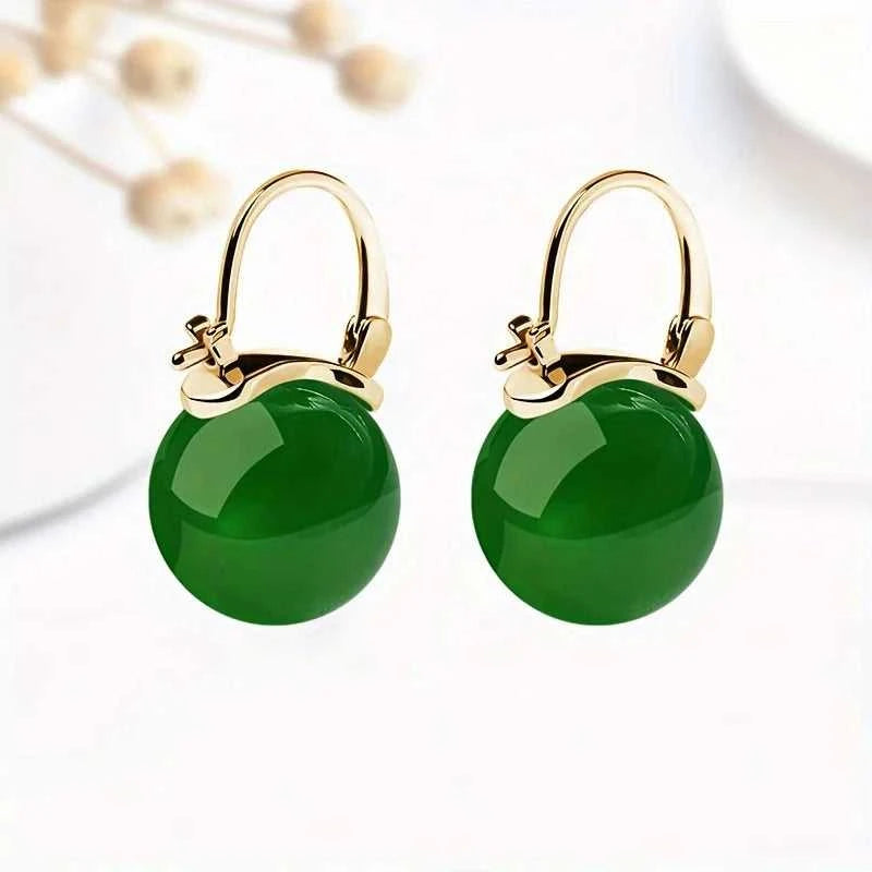 MHS.SUN Vintage Imitation Green Jade Bead Drop Earrings Gentle Elegant Ear Buckle Earring For Women Girl Party Jewelry Gift The jack market .AU The jack market .AU Jewellery & Chains $ 51 200001034:361180#002
