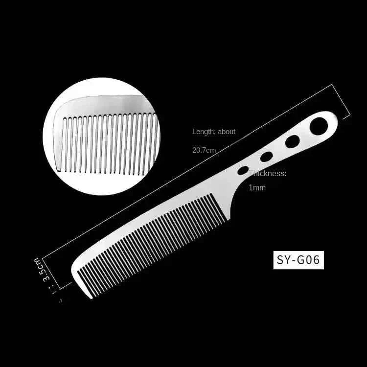 Titanium Steel Hair Comb - Ultra Thin, Anti-Static Design for Professional Barbers and Stylish Men