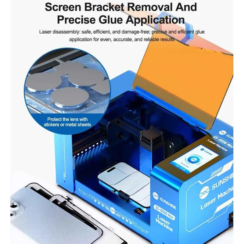 SUNSHINE Mini Laser Screen Removal Machine - Effortless Dismantling for iPhone X-17, Fast Glue & Glass Removal