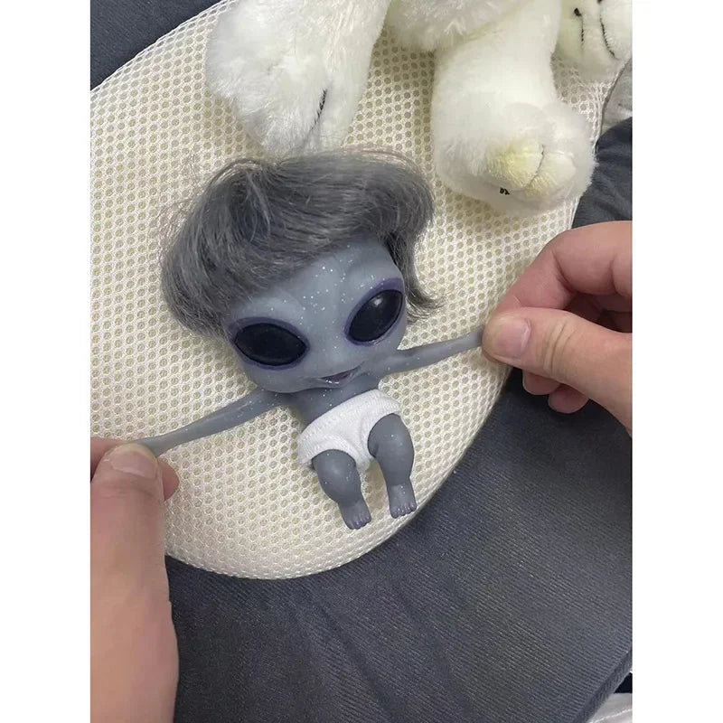 5inch Mini Baby Doll Reborn Dolls Lifelike Solid Soft Silicone Alien Baby Stretchable Doll Children Toy Reborn Gift