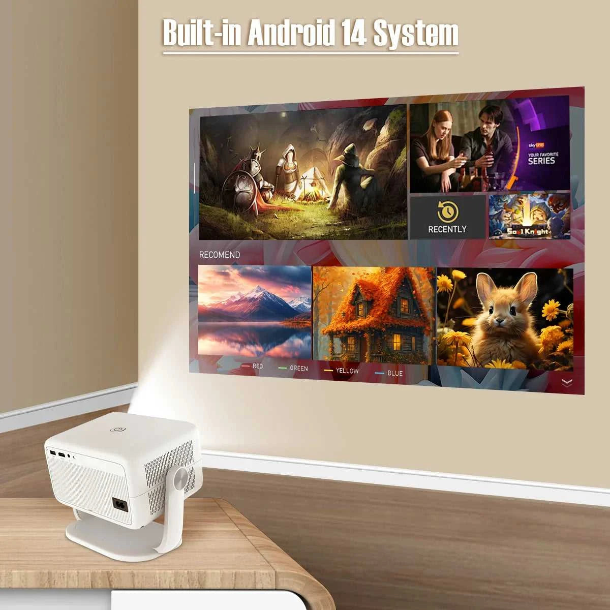 Magcubic Native 1080P 650ANSI 8K Android14 L018 Projector With Auto Keystone Correction Focus Wifi6 BT5.4 Portable Movie Outdoor The jack market .AU The jack market .AU Accessories Electronics $ 203 14:201441169#White;200007763:201336104;200009209:201447604