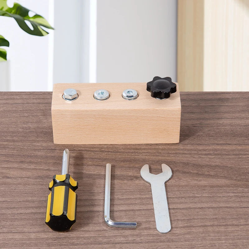 Kids Wooden Screw Nut Disassembly Toy - Early Education Montessori Fine Motor Skills Trainingimprove Patience And Concentration