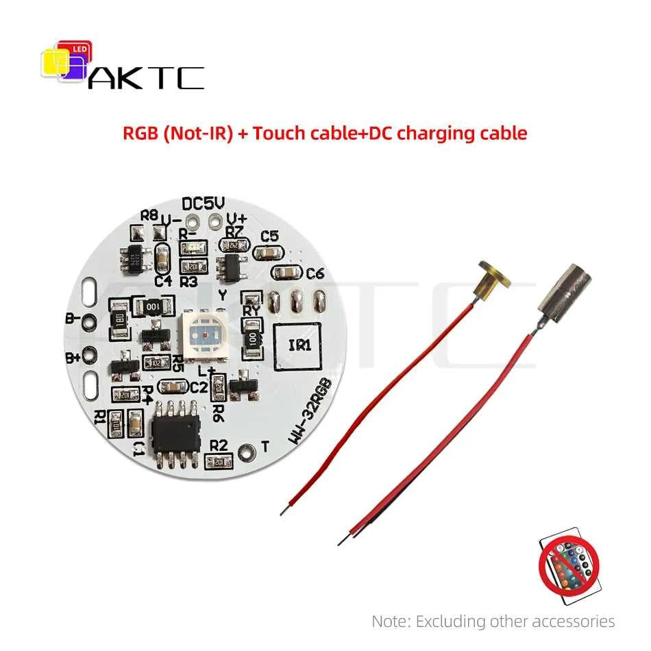 32mm Color RGB Light Board Round LED Light Source Low Voltage DC 5V Compatible Charging/Touch Switch Remote Control/3.7V Battery The jack market .AU The jack market .AU Home $ 47 14:496#RGB-Not IR-DC Kit