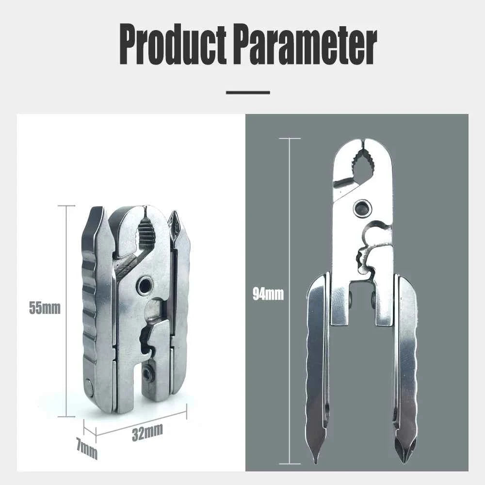 MiniPro Multi-Tool: 10-in-1 Folding Pliers & Screwdriver Kit for Outdoor Adventures