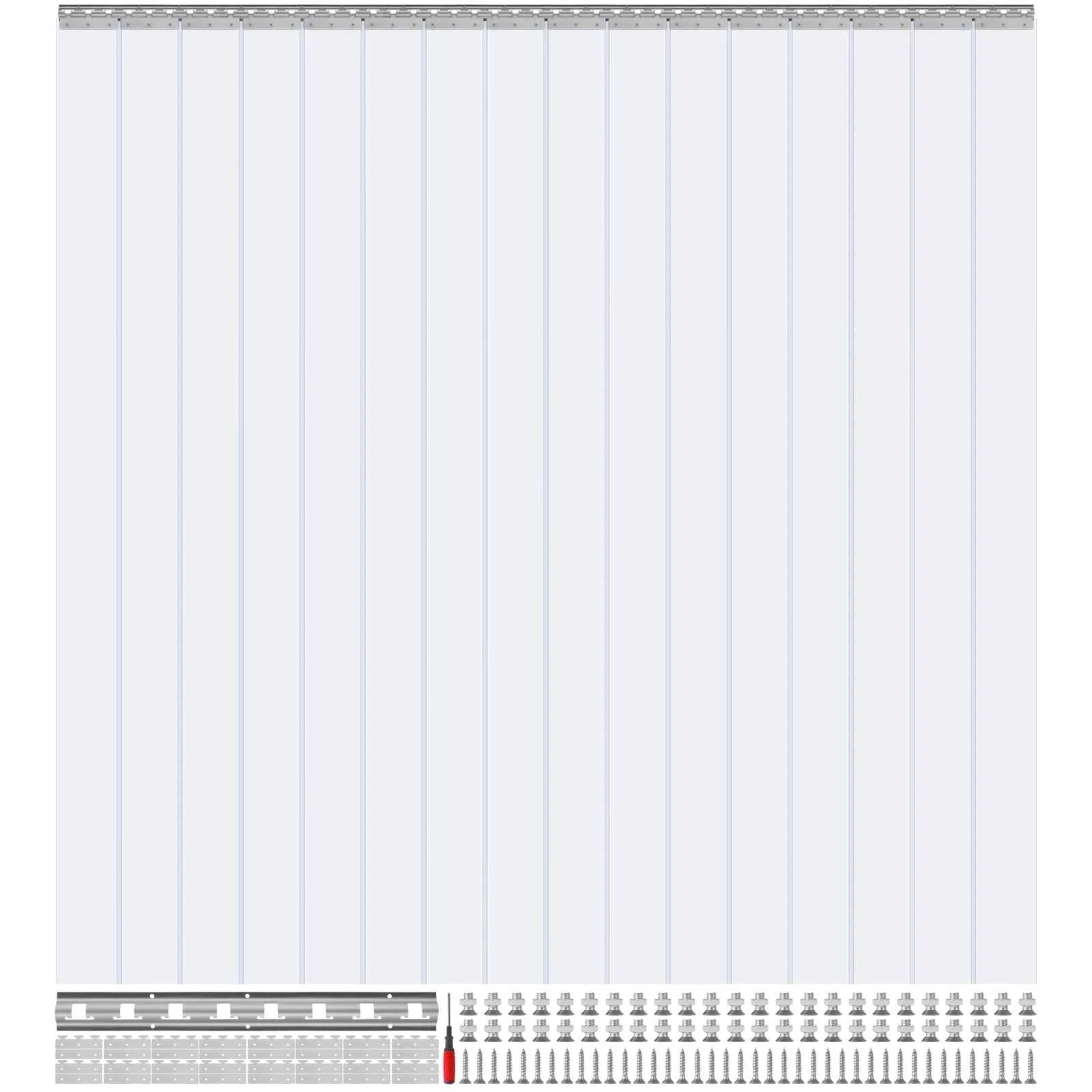 SucceBuy 96" x 96" Strip Curtain 0.08" Thickness Clear Smooth Plastic Door Strips PVC Curtains for Warehouses Walk in Freezers The jack market .AU The jack market .AU Home $ 172 14:202010806#96 x 96in;200007763:201336104