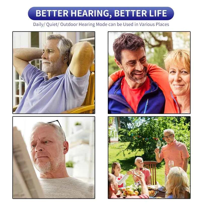 HearingPro Bluetooth Hearing Aids - 12 Channels, APP Control, Noise Reduction for Seniors