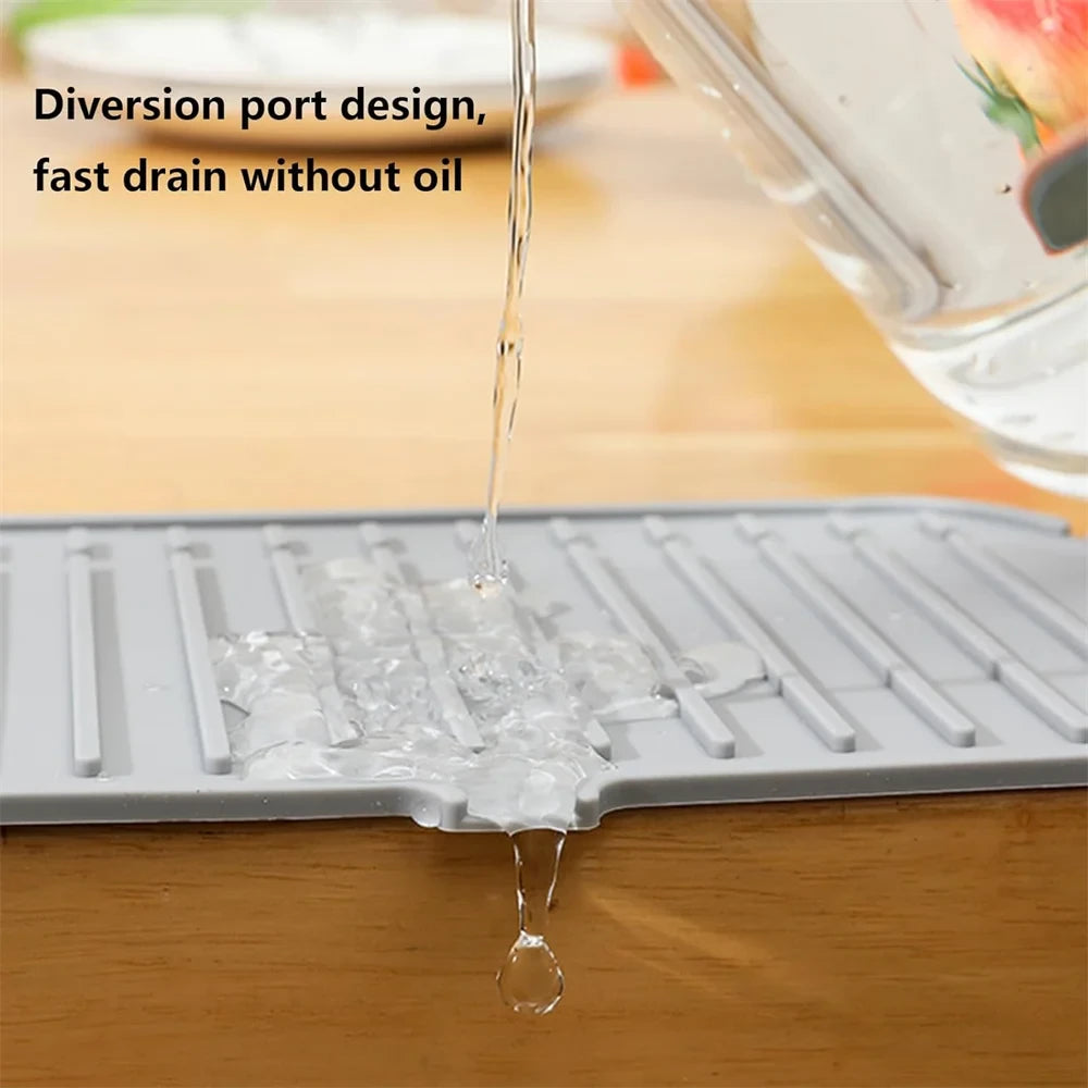 Silicone Drain Mat, Kitchen Faucet Sink Splash Guard, Sink Draining Pad Behind Faucet,For Kitchen & Bathroom Countertop Protect The jack market .AU The jack market .AU Home $ 50 14:29#35CM White