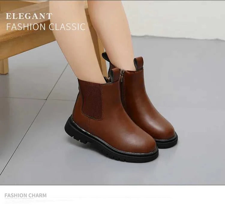 Size 27-37 Kids PU Leather Boot Warm Autumn Winter Children's Shoes Princess Girls Anti Slip Foot Warmer Snow Boots The jack market .AU The jack market .AU Mum & Kids: Essential Products for Every Family $ 43 14:365458#D-12Brown;200000124:150#27