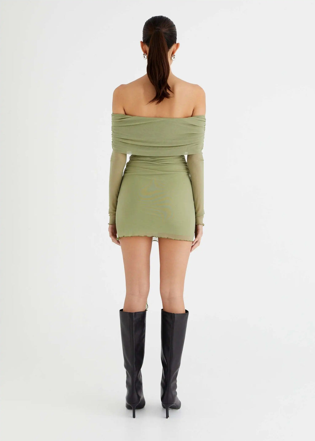 Articat One Shoulder Mesh Dress - Double Layered, Pleated Skirt for Women - Perfect for Vacation & Party