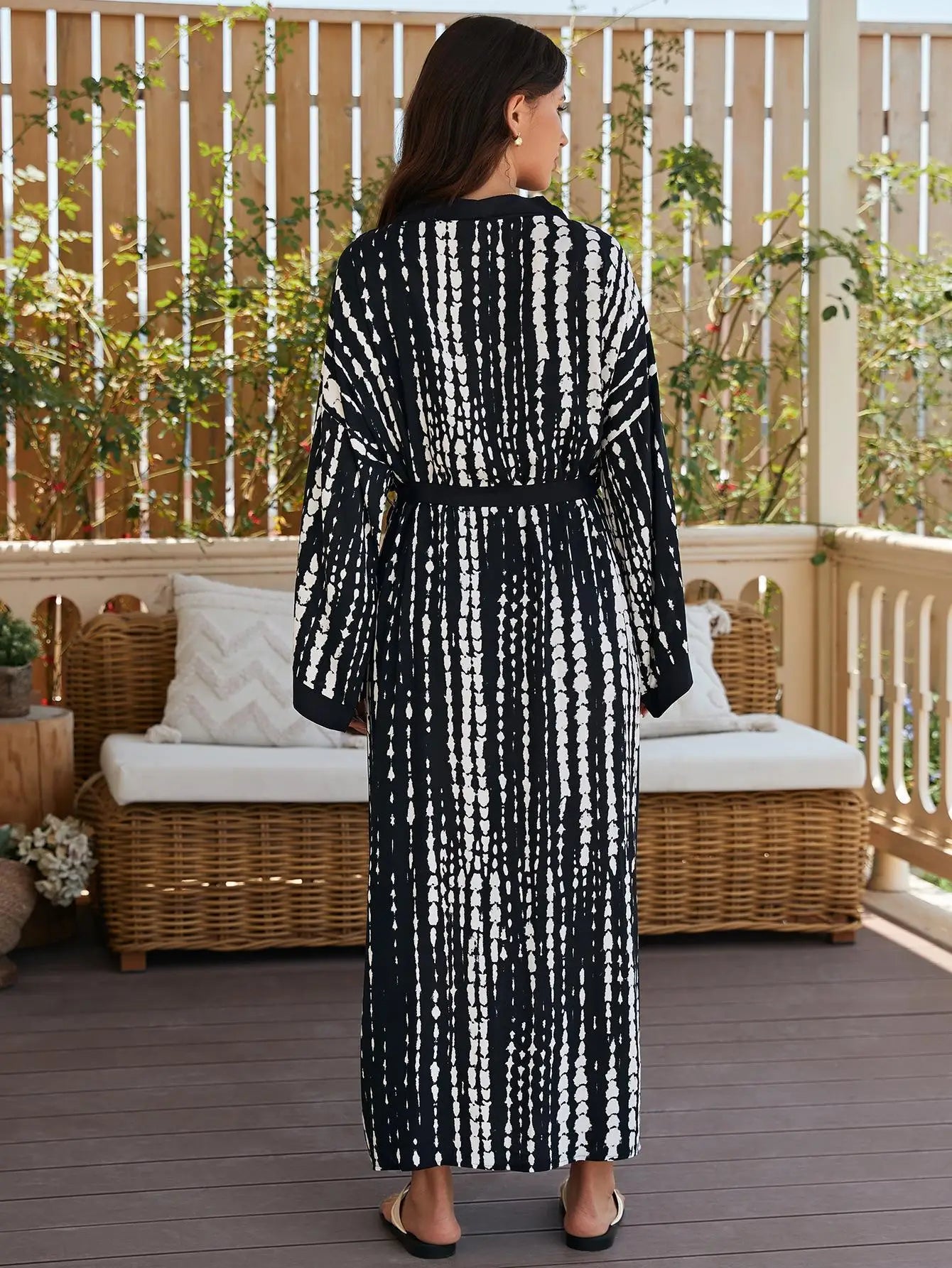2026 Women's Kaftan Beach Cover-Up Dress - Stylish Long Tunic for Summer Bikinis & Beachwear