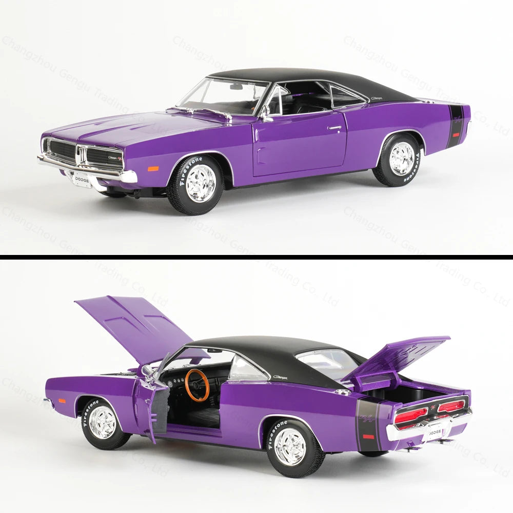 Maisto 1:18 1969 Dodge Charger R/T Sports Car Static Die Cast Vehicles Collectible Model Car Toys