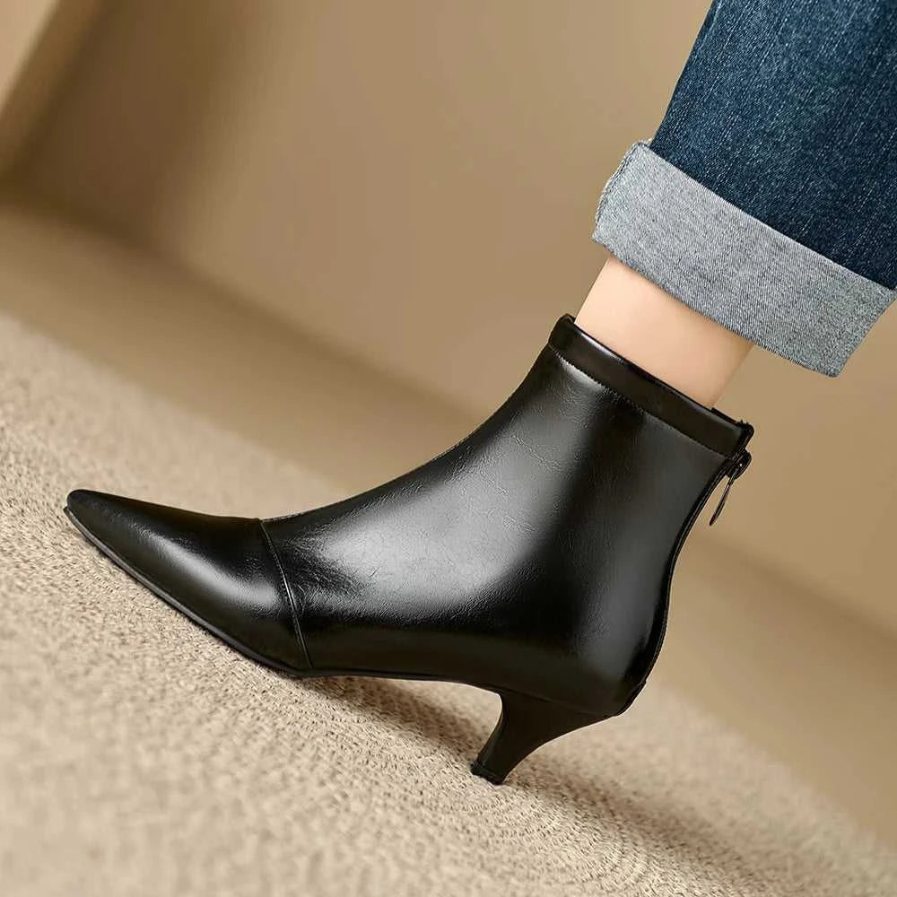 Pointed Toe Women Ankle Boots Ladies Slim Short Shoes Low Heels Party Dress Kitten Heel Booties Winter Autumn Zapatos Mujer The jack market .AU The jack market .AU Step Up Your Style: Trendy Shoes for Every Occasion! $ 100 14:771;200000124:100010487